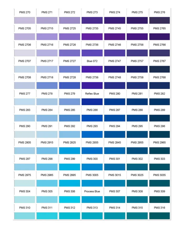 Pantone Colour Chart 04