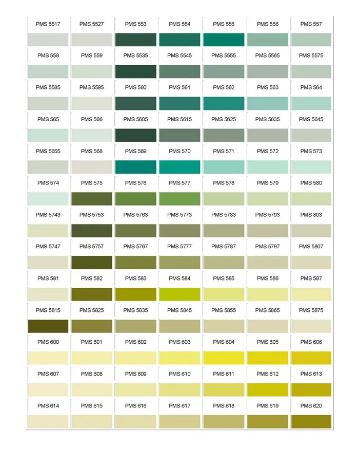 Pantone Colour Chart 09